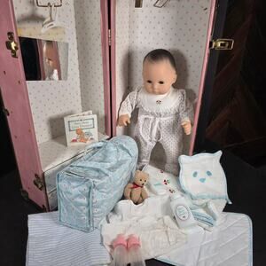 American Girl Pleasant Company Bitty Baby Doll Diaper Bag Pink Wardrobe/Trunk